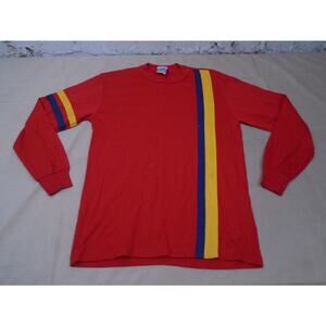 Vintage 70s Sears T Shirt Mens Fits Size Small Single Stitch Striped Put on Shop